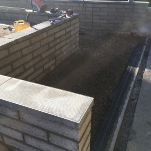  Retaining wall for disabled ramp